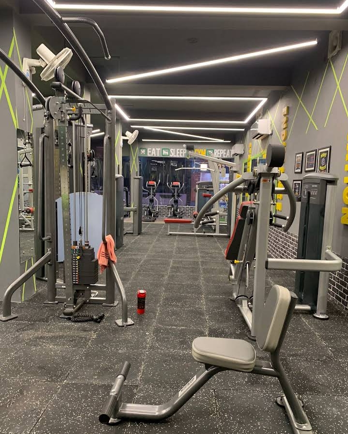 Sweatbox Gym cable machine and equipment with LED lighting